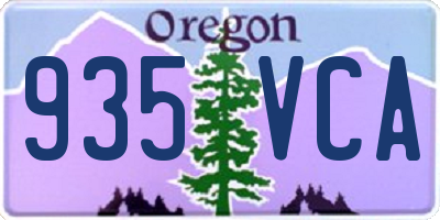 OR license plate 935VCA