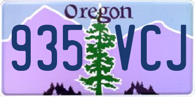OR license plate 935VCJ