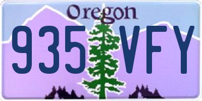 OR license plate 935VFY
