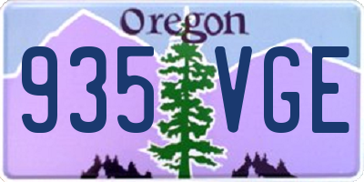 OR license plate 935VGE
