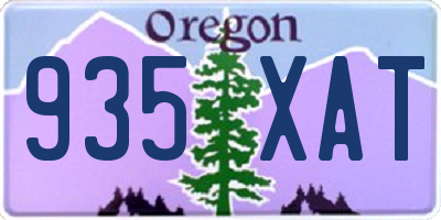 OR license plate 935XAT