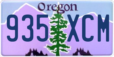 OR license plate 935XCM