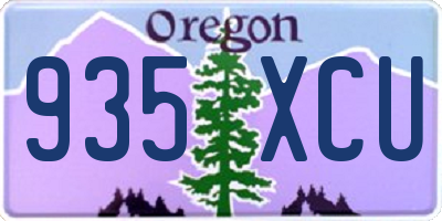 OR license plate 935XCU