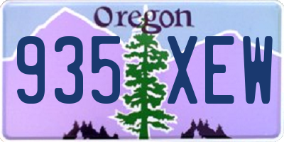 OR license plate 935XEW