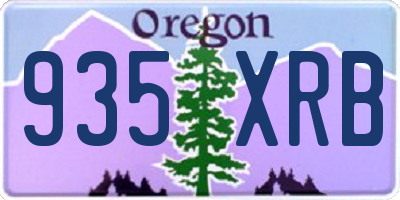 OR license plate 935XRB