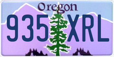 OR license plate 935XRL