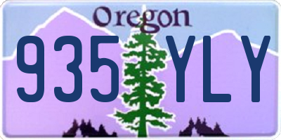 OR license plate 935YLY