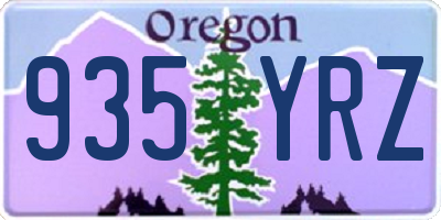 OR license plate 935YRZ