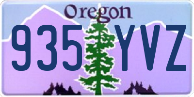 OR license plate 935YVZ