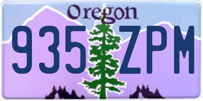 OR license plate 935ZPM