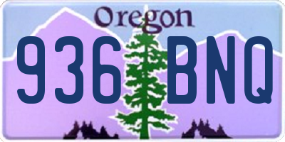 OR license plate 936BNQ