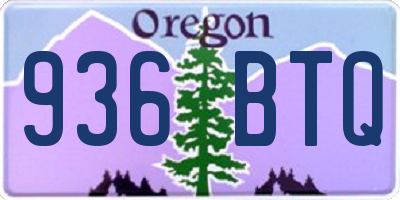 OR license plate 936BTQ