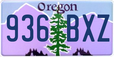 OR license plate 936BXZ