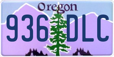 OR license plate 936DLC