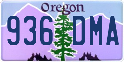 OR license plate 936DMA