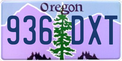 OR license plate 936DXT