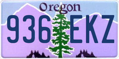 OR license plate 936EKZ