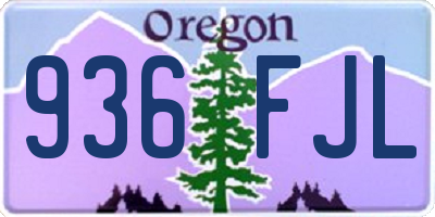 OR license plate 936FJL