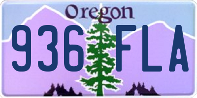 OR license plate 936FLA