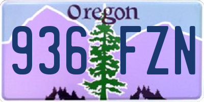 OR license plate 936FZN