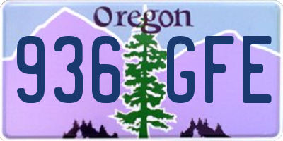 OR license plate 936GFE