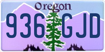 OR license plate 936GJD