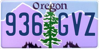 OR license plate 936GVZ