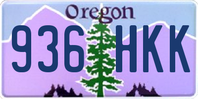 OR license plate 936HKK