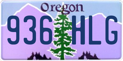 OR license plate 936HLG