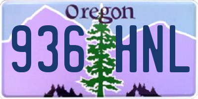 OR license plate 936HNL