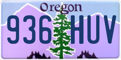 OR license plate 936HUV