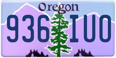 OR license plate 936IUO