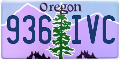 OR license plate 936IVC