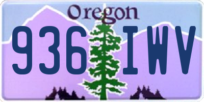 OR license plate 936IWV