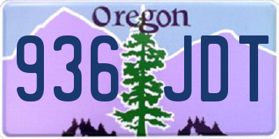 OR license plate 936JDT