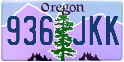 OR license plate 936JKK