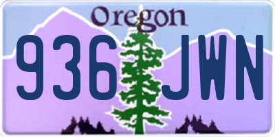 OR license plate 936JWN