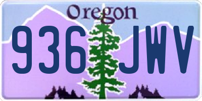 OR license plate 936JWV