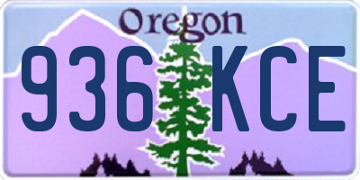 OR license plate 936KCE