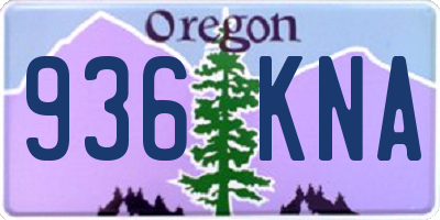 OR license plate 936KNA