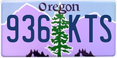 OR license plate 936KTS