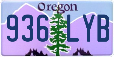 OR license plate 936LYB