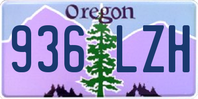 OR license plate 936LZH