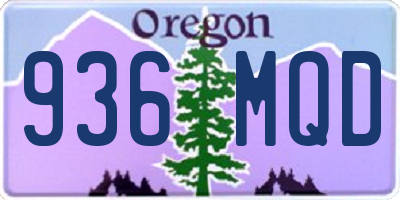 OR license plate 936MQD