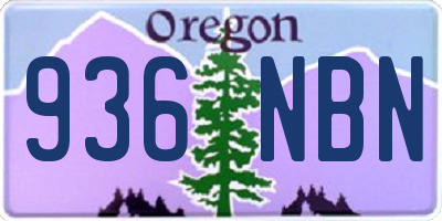 OR license plate 936NBN