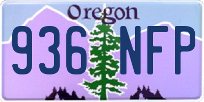 OR license plate 936NFP