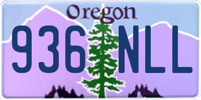 OR license plate 936NLL