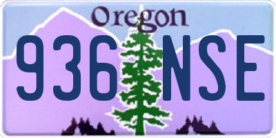 OR license plate 936NSE