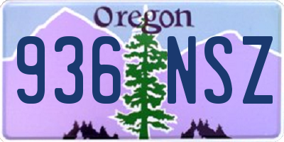OR license plate 936NSZ