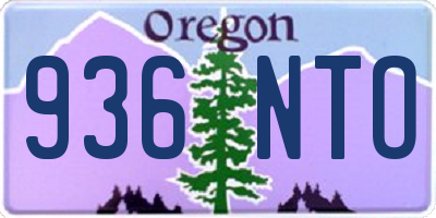 OR license plate 936NTO